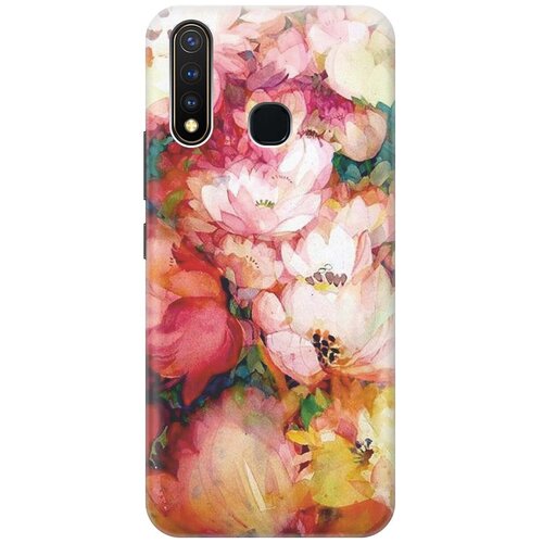 фото Силиконовый чехол на vivo y19 / виво у19 с принтом "яркие цветы" gosso