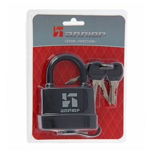 фото Замок навесной "аллюр" вс1ч- 377п, влагозащитный, дужка d=10.8 мм, 6 ключей