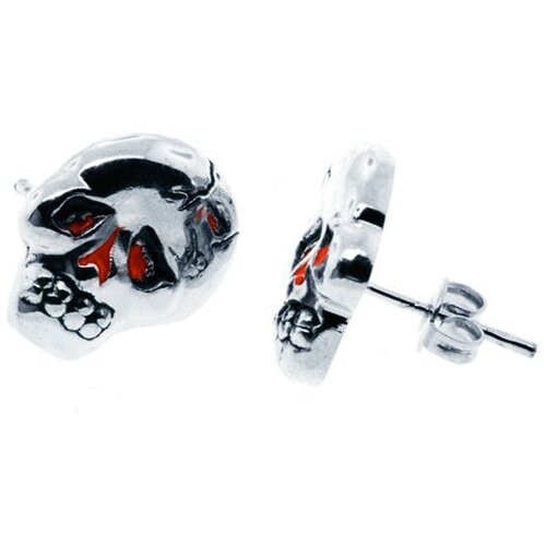 Серьги пусеты Ed Hardy, серебряный