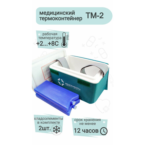 Термоконтейнер ТМ2 (1,5 литра) горизонтальный зеленый