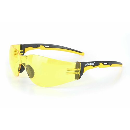 Очки защитные РОСОМЗ О15 HAMMER ACTIVЕ желтые, антискользящие, универсальное незапотевающее покрытие, арт. 11557-5