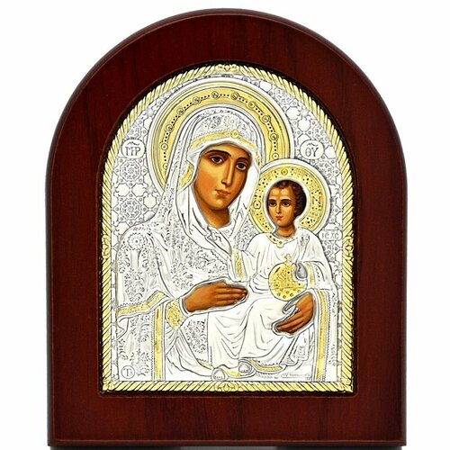 Иерусалимская икона Божьей Матери в серебряном окладе.