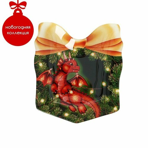 Блюдо стеклянное сервировочное Доляна 