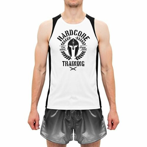 фото Майка hardcore training, размер xxl, черный, белый
