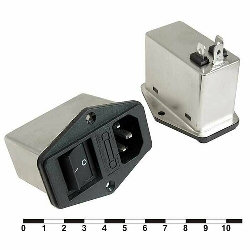 Сетевой фильтр DL-1DZ2KR 1A 250V с сетевым разъемом типа IEC 320 C14 RUICHI 3600₽