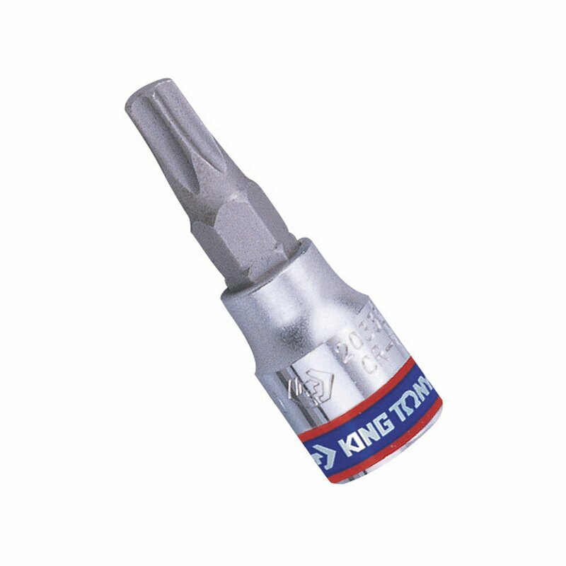 Насадка (бита) торцевая 1/4" TORX T30 L = 37 мм с отверстием KING TONY 203730