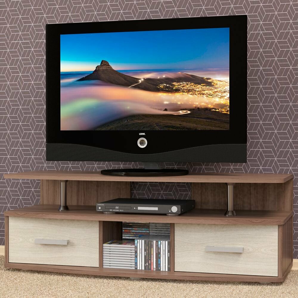 Тумба ТВ-13 ясень шимо темный/ясень шимо светлый 120x42x47 см