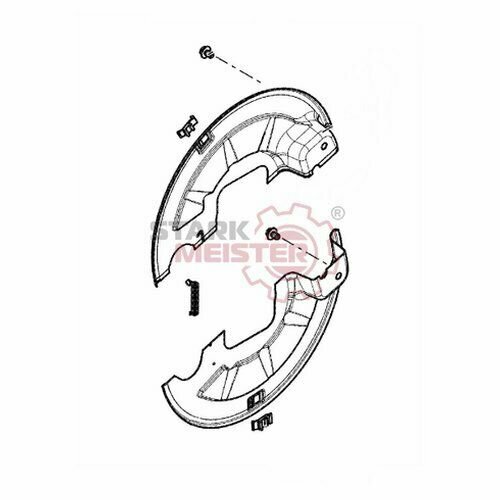 Щиток тормозного барабана BPW Eco Plus II (комплект на ось) STARKMEISTER S190552