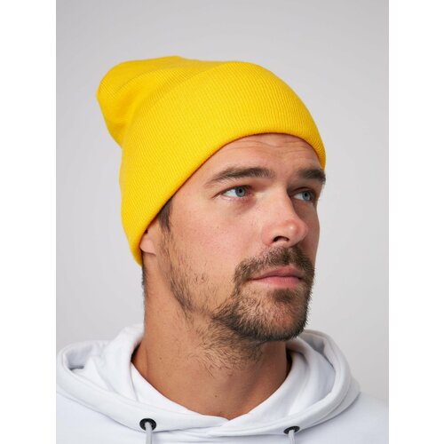 фото Шапка бини zhaki, размер 54-60, желтый