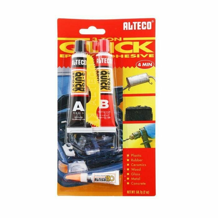 Клей эпоксидный Alteco 3-Ton Quick Epoxy 56.7 г - фото №4