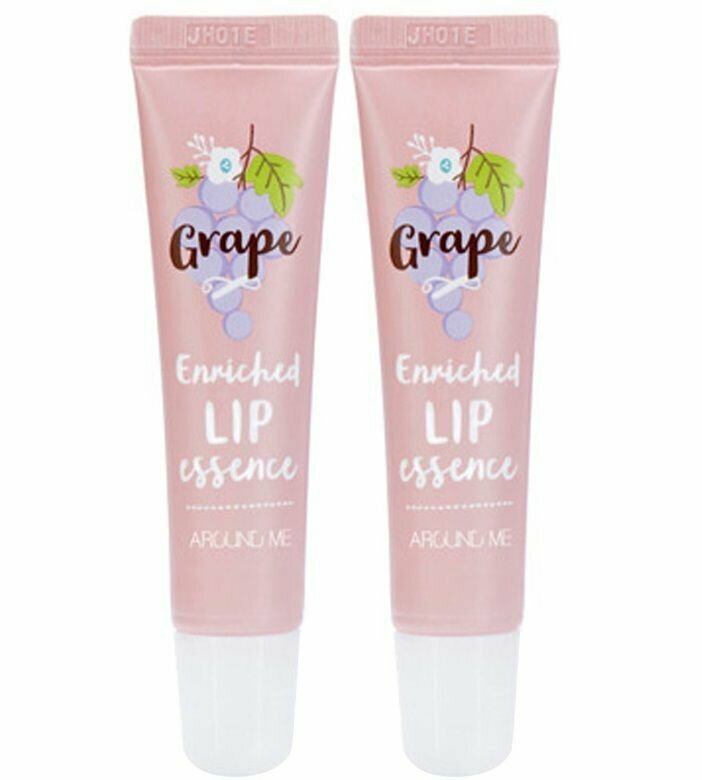 Welcos Бальзам для губ с экстрактом винограда Around me enriched lip essence, grape, 8,7 гр, 2 шт