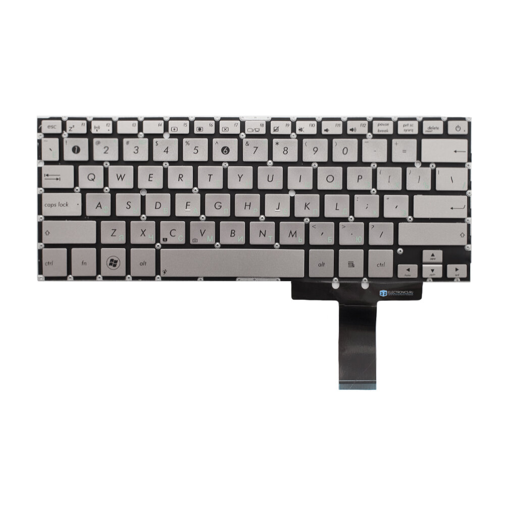 Клавиатура для ноутбука Asus Zenbook UX31E - серебристая ( MP-11B13RU )
