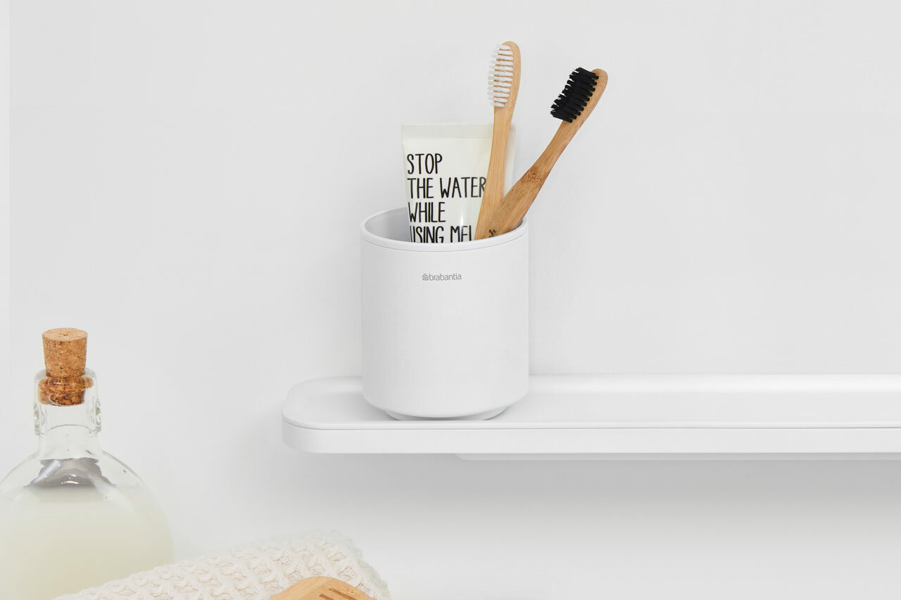 Стакан для зубных щёток Brabantia MindSet белый - фото №5