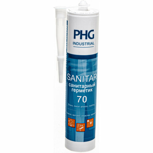 Силиконовый санитарный герметик PHG Industrial Sanitar универсальный силиконовый герметик phg absolute universal
