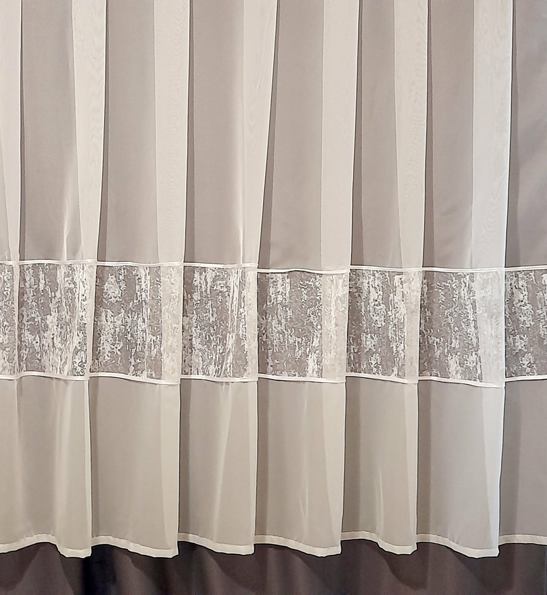 Тюль ИТлира вуаль для кухни комнаты в спальню гостиную белая 155*300