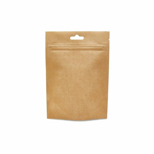 Пакет дой пак с замком зип лок 115*180 мм 200 мкм бурый 20 шт