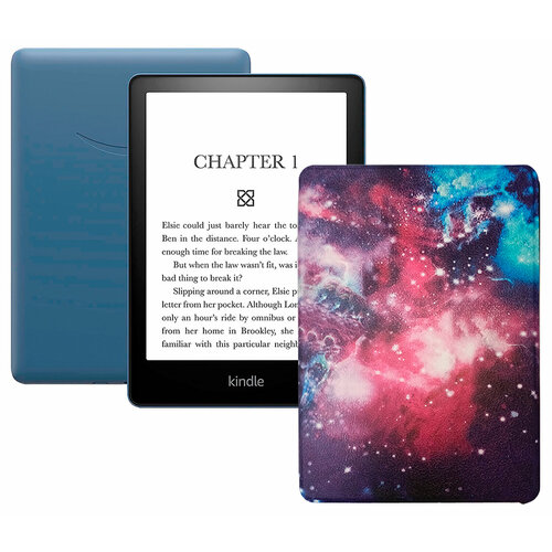 Электронная книга Amazon Kindle PaperWhite 2021 16Gb black Ad-Supported Denim с обложкой ReaderONE PaperWhite 2021 Space