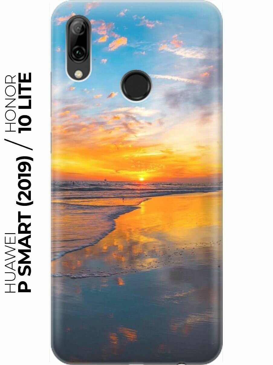 RE: PA Накладка Transparent для Huawei P Smart (2019) / Honor 10 Lite с принтом "Закат на пляже"
