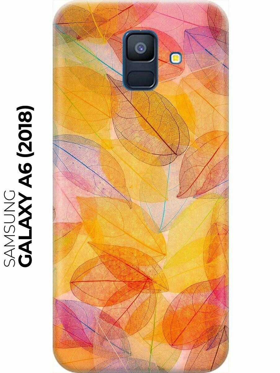 RE: PA Накладка Transparent для Samsung Galaxy A6 (2018) с принтом "Разноцветные листья"