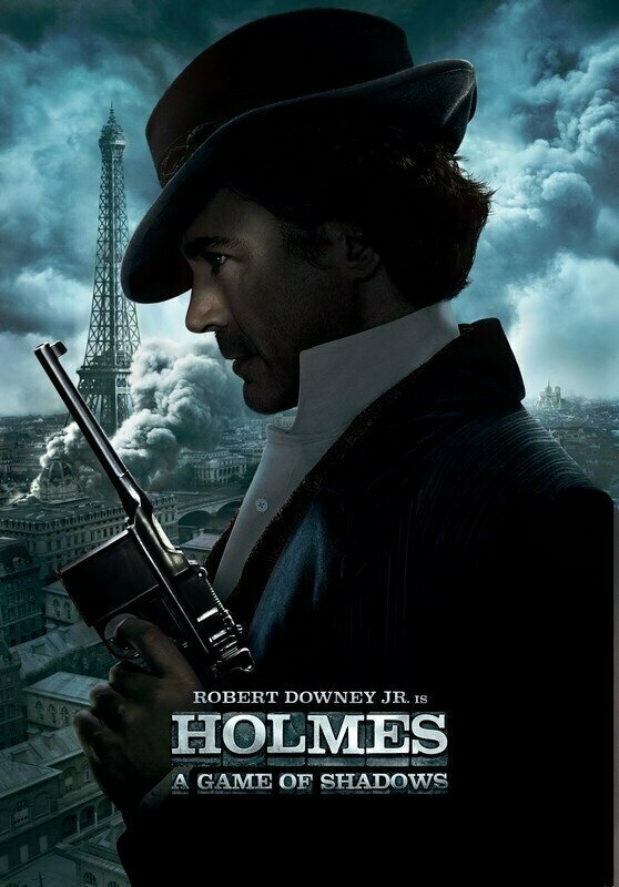 Плакат, постер на бумаге Шерлок Холмс: Игра теней (Sherlock Holmes A Game of Shadows), Гай Ричи. Размер 21 х 30 см