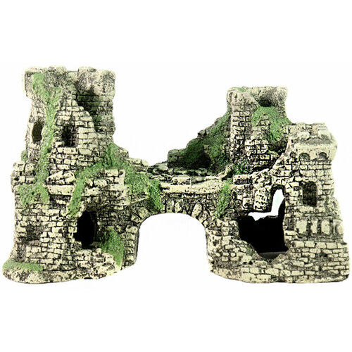 Грот для аквариума Крепость № 201 пластиковый, 22 х 11 х 14 см, DEKSI (1 шт)