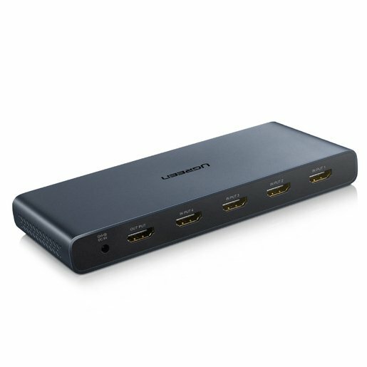 Переключатель UGREEN CM201 (50745) HDMI 4x1 Quad Multi-Viewer with 5V 2A DC (3.5*1.35*9.5mm) power