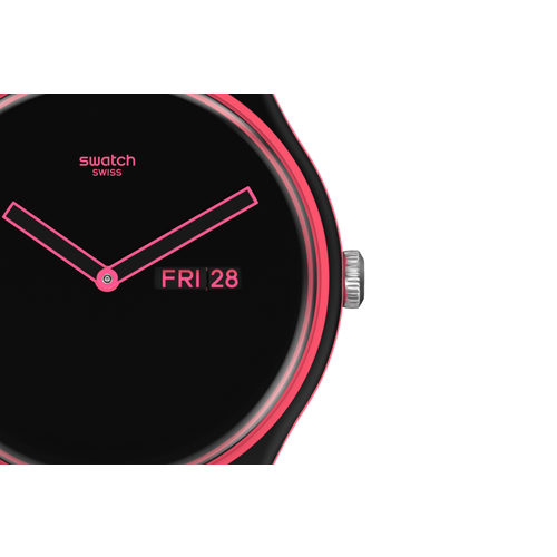 фото Наручные часы swatch minimal, розовый, черный