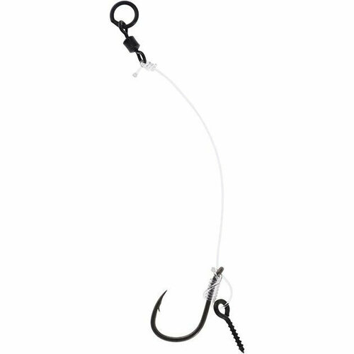 готовый поводок chod rig 5 см флюрокарбон 25lb 3 шт coonor 4 Поводок для плав бойлов Mikado CHOD RIG LONG 6см, кр.№4, 20 lbs, леска Chod Line с винтом (уп.-3шт.)