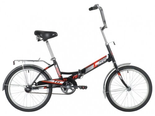 фото Подростковый городской велосипед Novatrack TG-20 Classic 301 (2020) черный в собранном виде