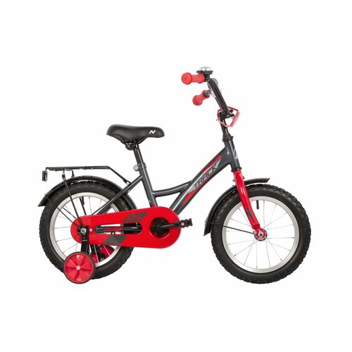 Велосипед NOVATRACK ASTRA 14 2022 Велосипед NOVATRACK 14 ASTRA серый тормоз нож крылья и багажник полная защита цепи 635000₽