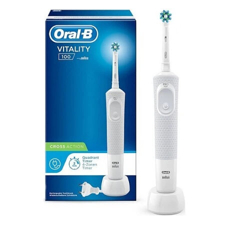 Зубная щётка электрическая ORAL-B Vitality D100 Cross Action White