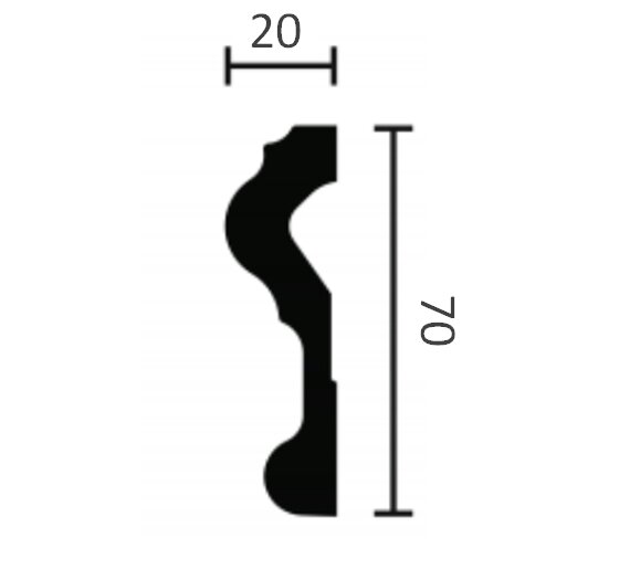 Молдинг NMC Nomastyl N (LX-70), 1шт (длина 2м)