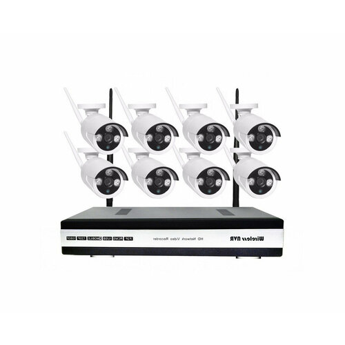 Облачный комплект беспроводного видеонаблюдения на 8 камер Okta-Vision Mod: Cloud - 01-8 (Z73145TYS) - видеонаблюдение для дома с удаленным доступом.