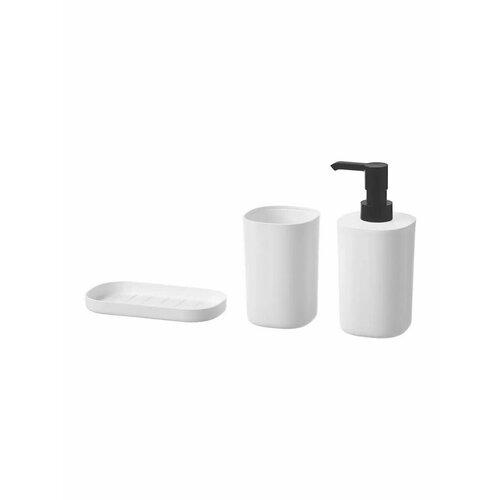 Набор для ванной, 3 предмета, BADRUMSSET белый