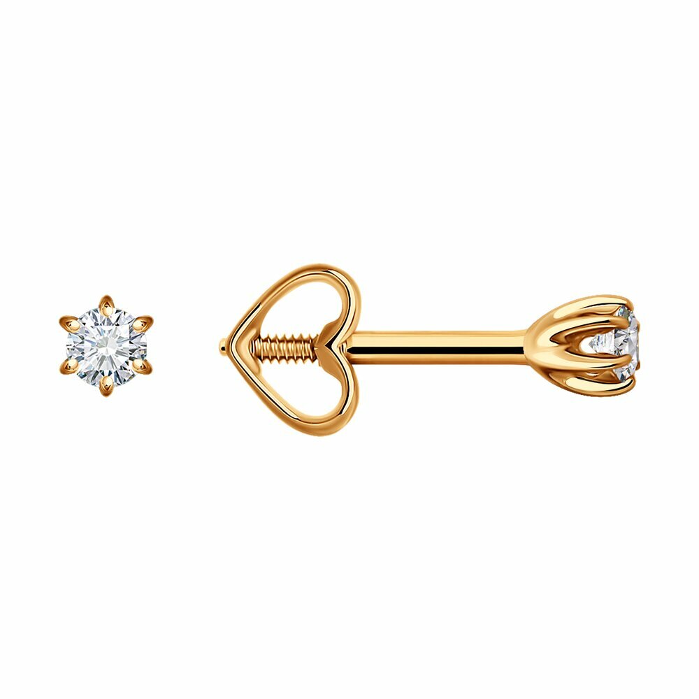Серьги пусеты Diamant 51-222-02164-1 