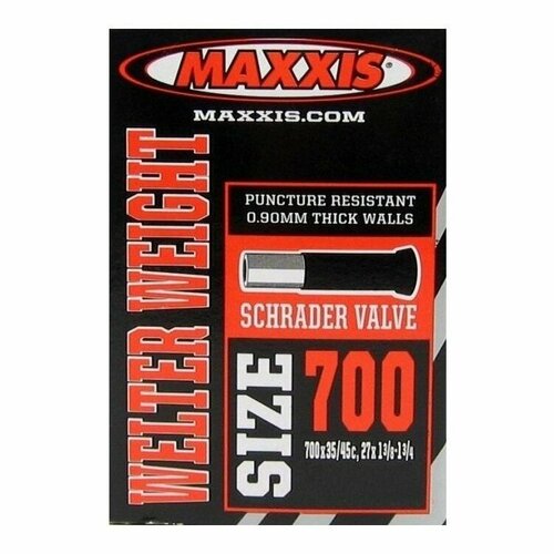 Велокамера Maxxis 2020 Welter Weight 700X35/45, 27X1 3/8-1 3/4 Sv48 Авто Ниппель 48 камера maxxis welter weight 2021 700x35 45c schrader