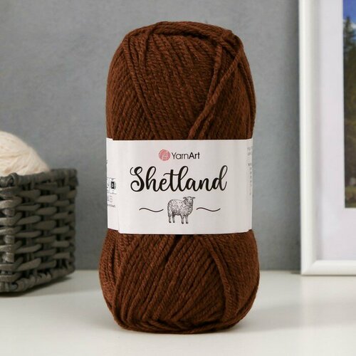 Пряжа Shetland 30% шерсть верджин, 70% акрил 220м/100гр (542 шоколад)