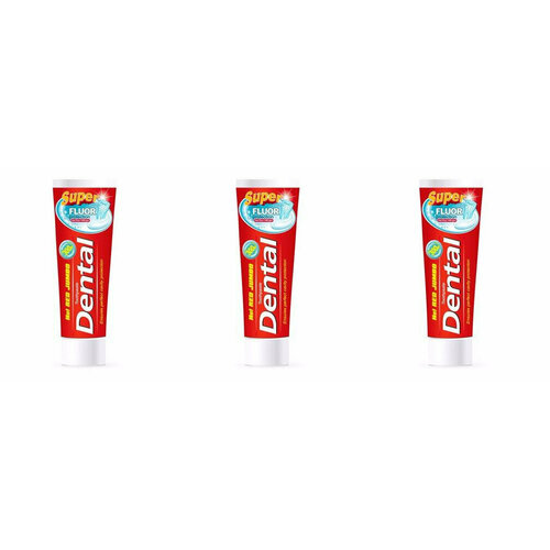 Rubella Зубная паста Dental Hot Red Jumbo Super Fluor Protection, 250 мл, 3 шт