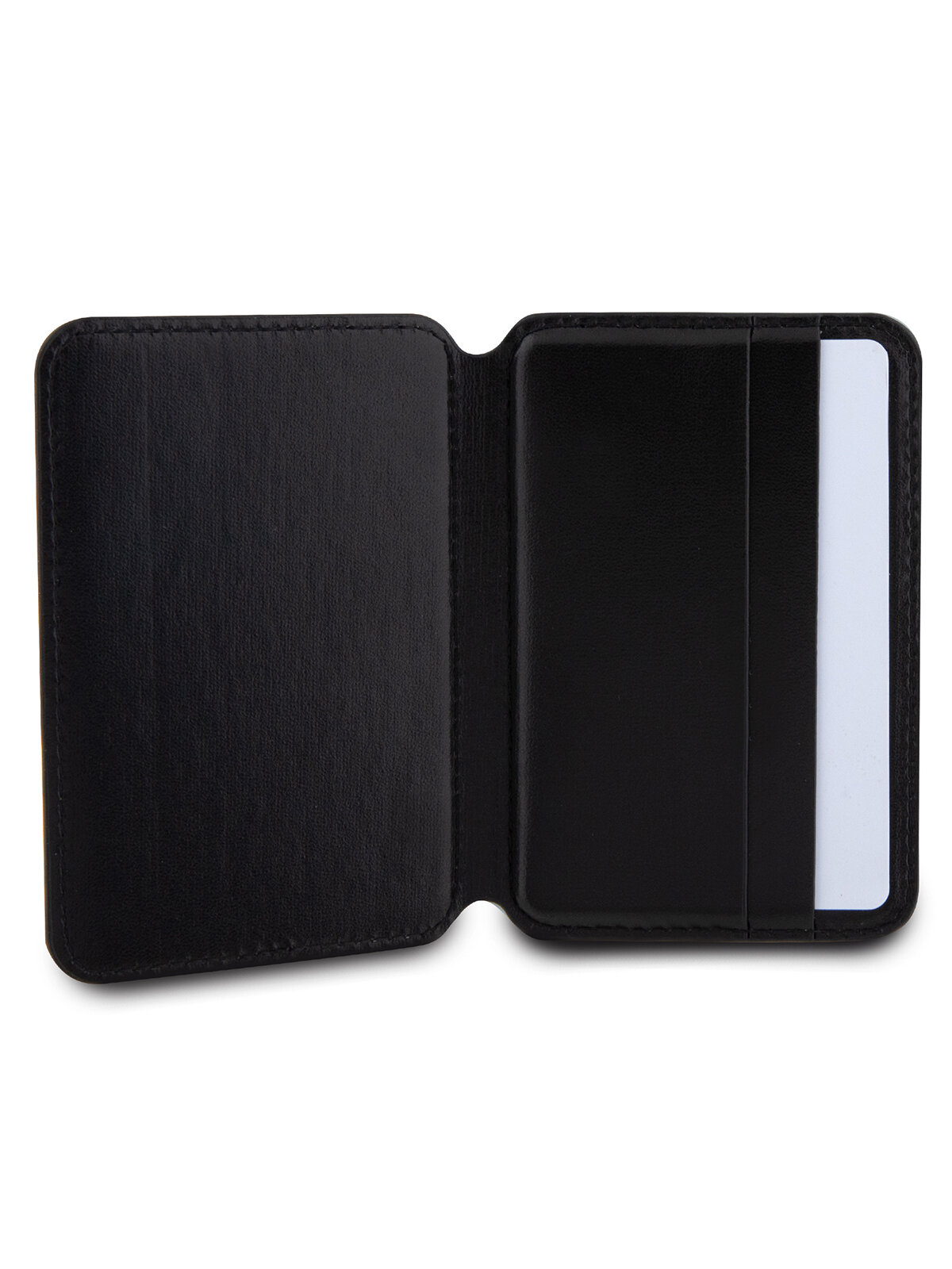 Lagerfeld магн. бумажник-стенд Wallet MagSafe Cardslot Stand Saffiano Monogram Plate loogo Black