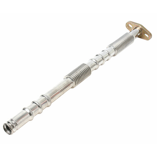 Трубка КАМАЗ слива масла турбокомпрессора (нержавеющая сталь) L=447мм металлокомпенсатор