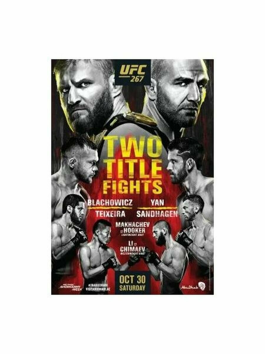 Постер UFC Event 267 ENG black O/S
