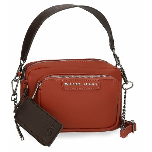 фото Сумка кросс-боди pepe jeans, красный, коричневый