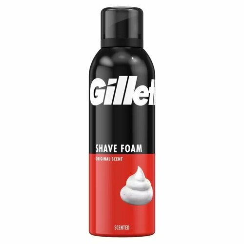 Пена для бритья Gillette Classic ORIGINAL SCENT Sensitive для чувствительной кожи 200 мл (Из Финляндии) пена для бритья питательная