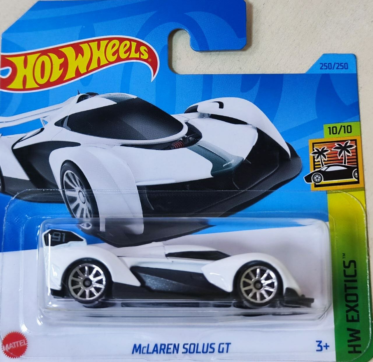Hot Wheels Машинка базовой коллекции McLAREN SOLUS GT белая 5785/HKG70