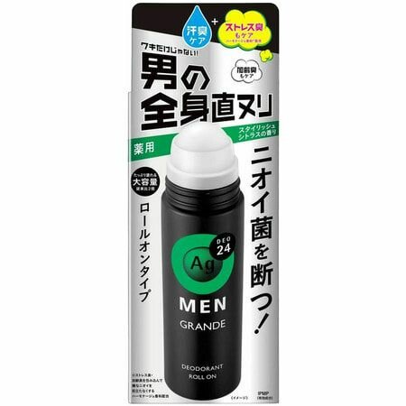 Мужской роликовый дезодорант-антиперспирант для мужчин, аромат цитрус, Shiseido Ag DEO24 Men Roll On Grande, 120 мл