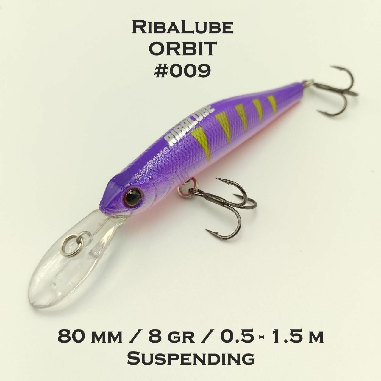 Воблер RibaLube ORBIT 80SP цвет #009