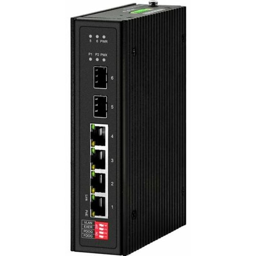 Промышленный PoE коммутатор Gigabit Ethernet на 4GE PoE + 2 GE SFP порта. Порты: 1 x GE (10/100/1000Base-T) с PoE BT (до 90W) + 3 x GE (10/100/1000Bas коммутатор промышленный wi tek wi ps306gf i v2 2 poe 1000base t ieee802 3at af bt 2 poe 1000base t ieee802 3at af passive 24в 2 sfp ip30 48 55v