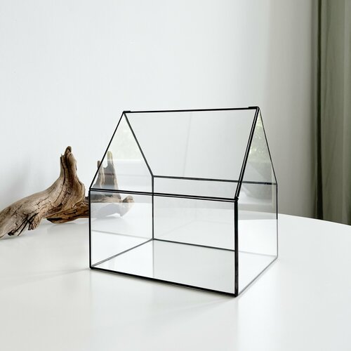 Флорариум Änta's x Cеверinside стеклянный Домик с крышкой, 20х20х25 см