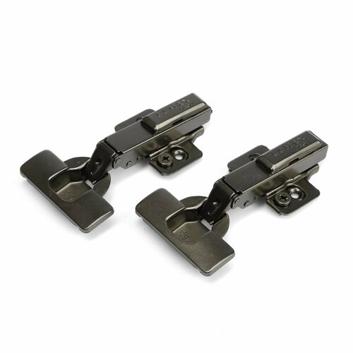 Петля накладная с эксцентриком softly clap цвет черный никель 2 шт 678₽