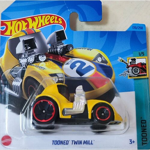 Hot Wheels Машинка базовой коллекции TOONED TWIN MILL желтая 5785/HKJ84 hot wheels 69 chevelle шевроле 15 250 tooned 4 10 mattel ghf25 2020